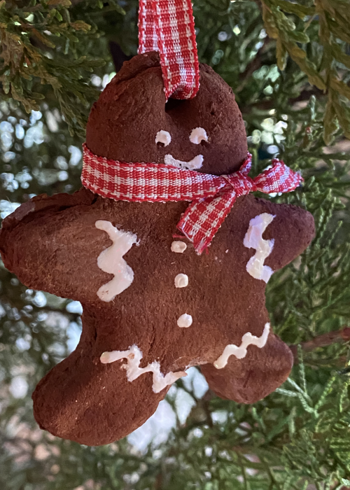 Apple sauce gingerbread man.